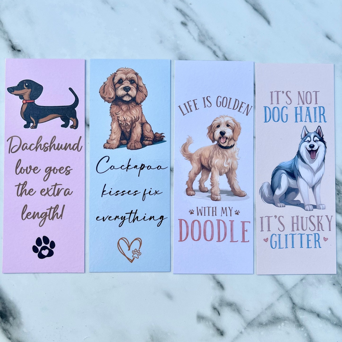 Bookmarks - Dogs, Fruits, Books