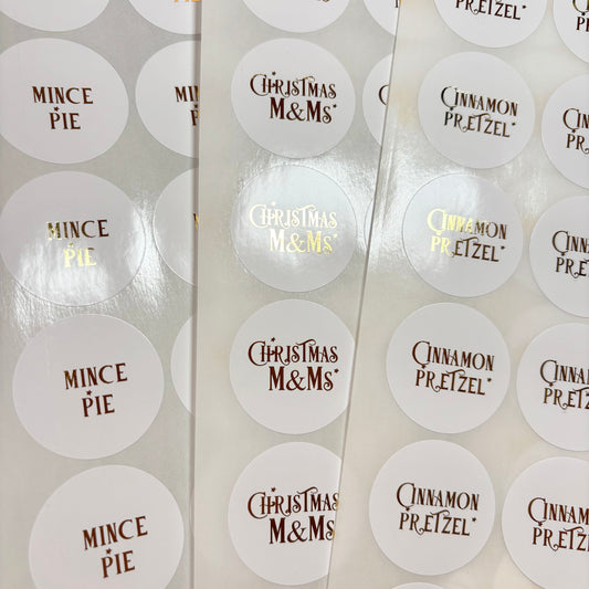 Christmas Flavour Foil Stickers