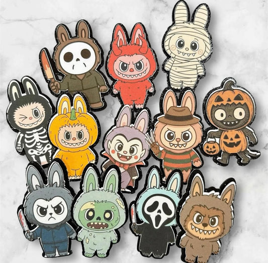 Halloween Doll Card Cupcake Toppers