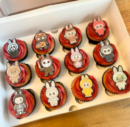 Halloween Doll Card Cupcake Toppers