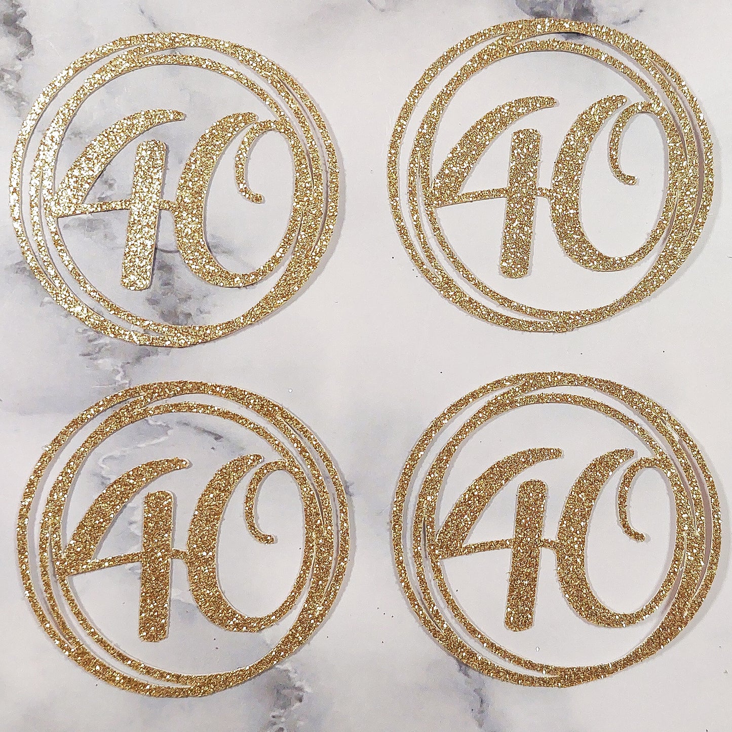 Circle Number Cupcake Card Toppers