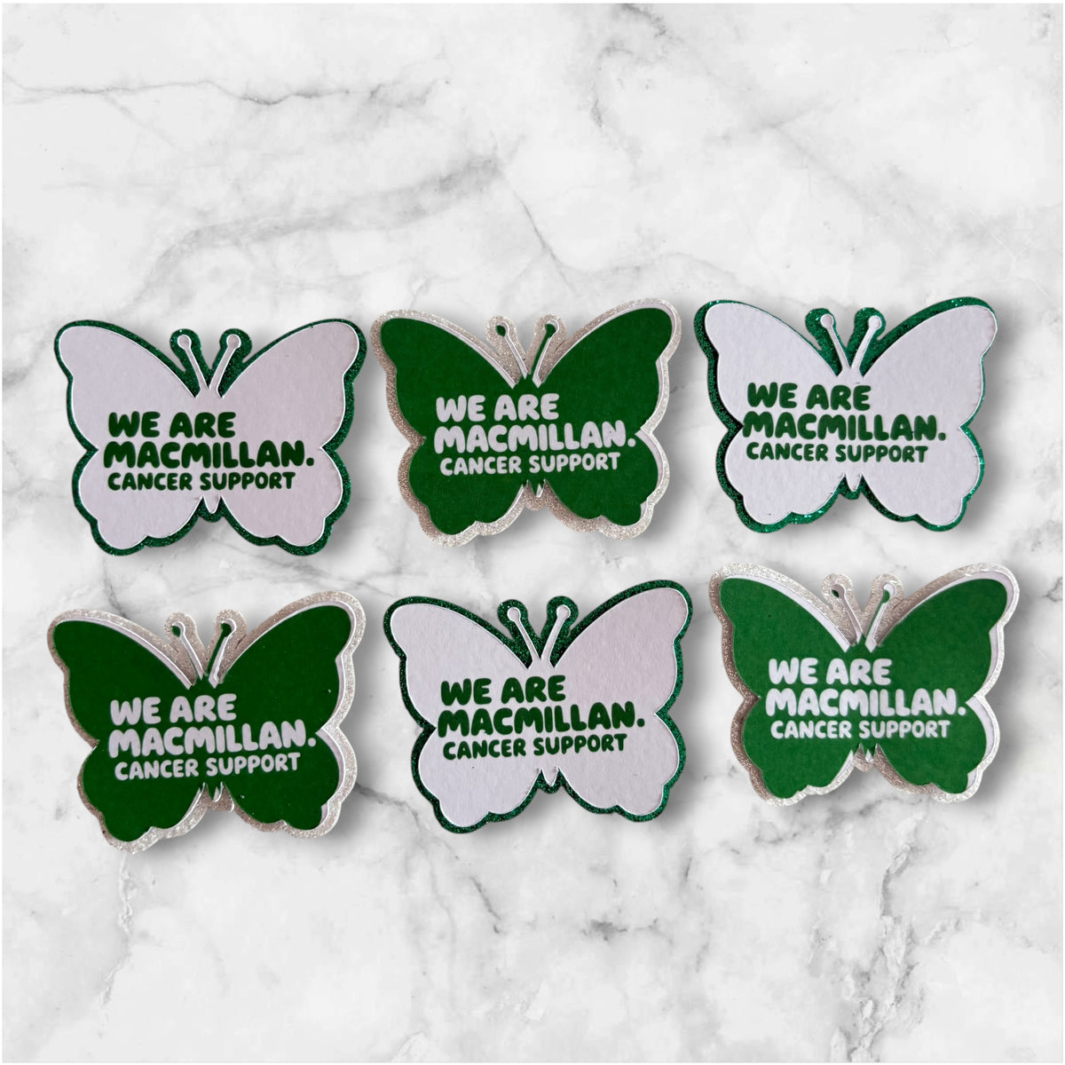 Macmillan Card Cupcake Toppers