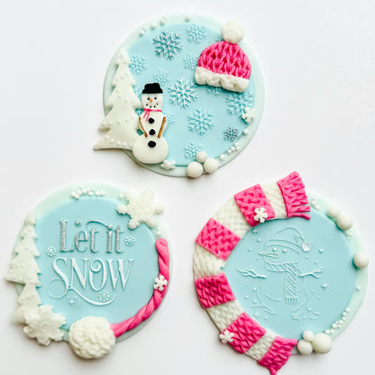 Let It Snow Debosser Stamp