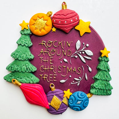 Rocking around the Christmas tree Debosser Stamp