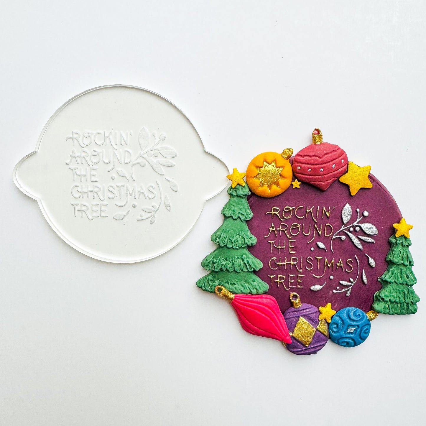 Rocking around the Christmas tree Debosser Stamp