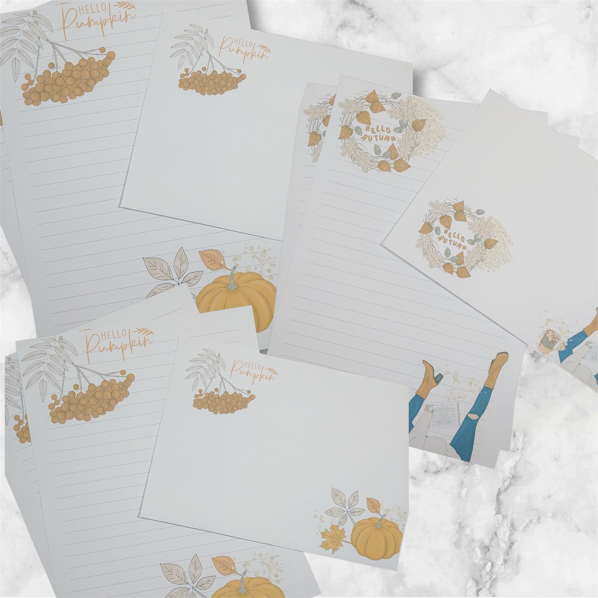 Autumn Writing Paper Set – Cake Toppers by Chloe