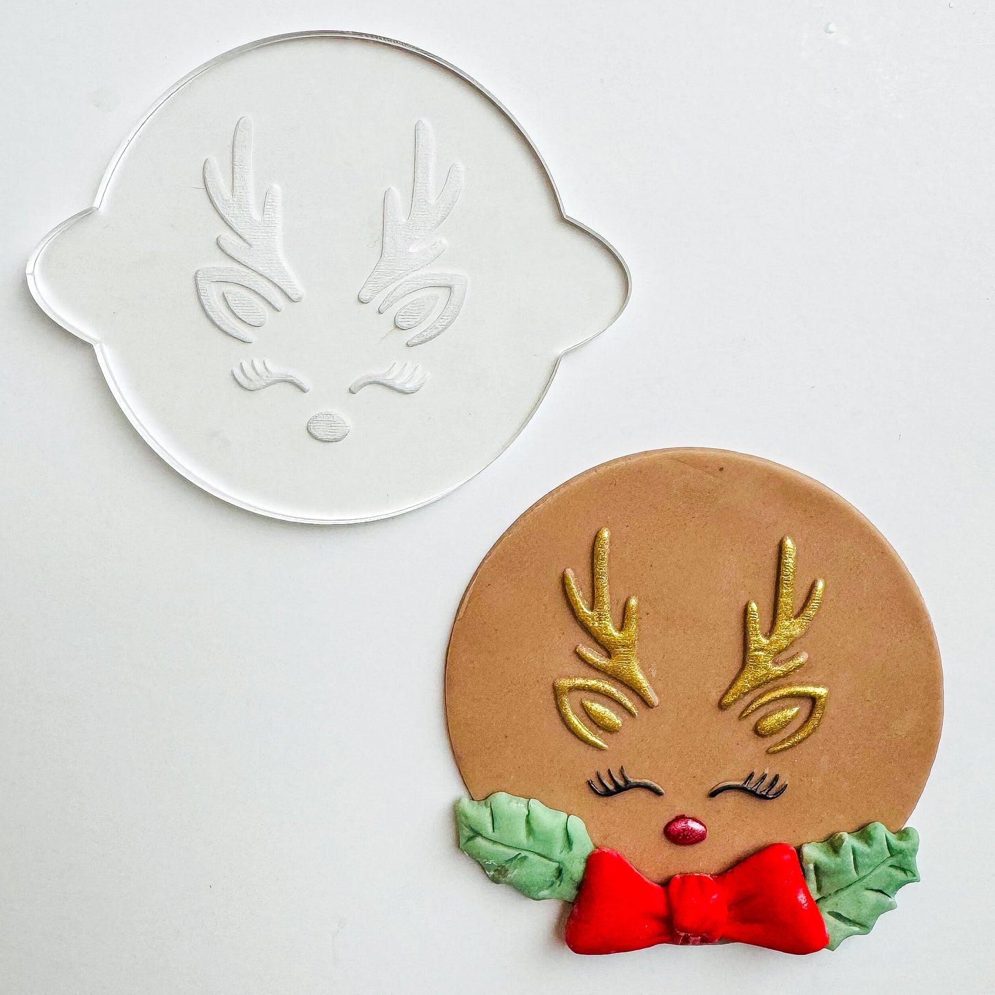 Reindeer Face Debosser Stamp