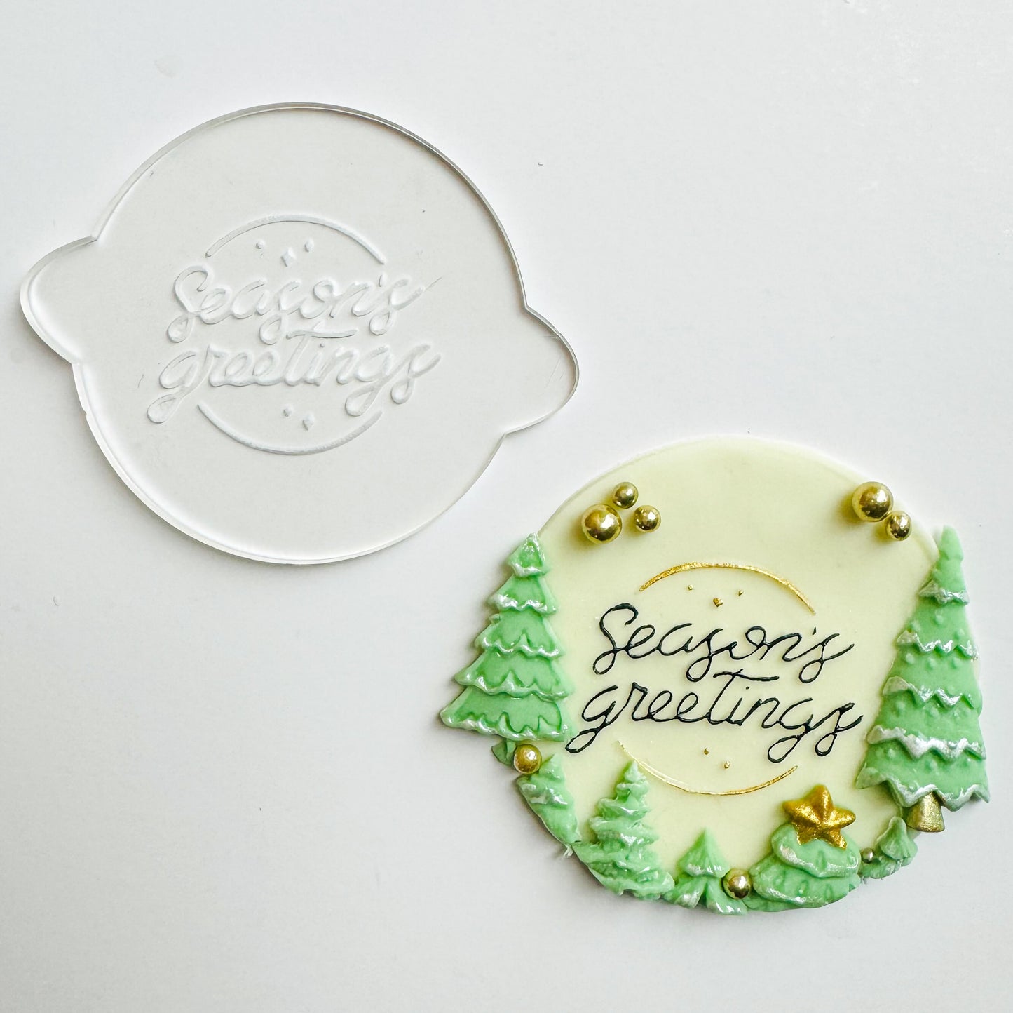 Season's Greetings Debosser Stamp