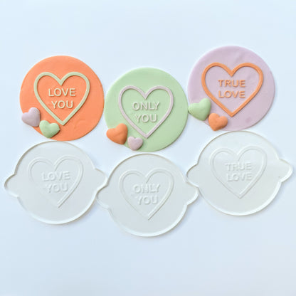 Love Heart Sweet Debosser Stamps