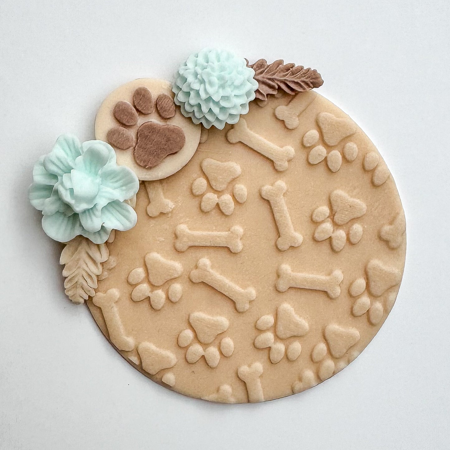 Dog paw print and bone Debosser Stamp