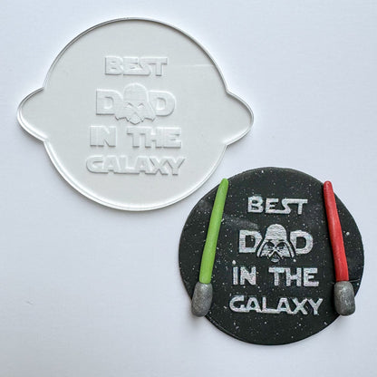 Best dad in the galaxy Debosser Stamp