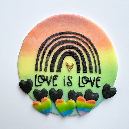 Pride Love is love debosser Stamp