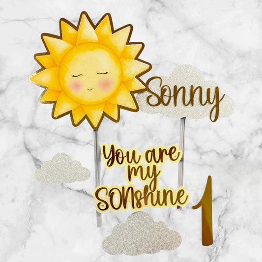 You Are My Sunshine Cake Topper Set