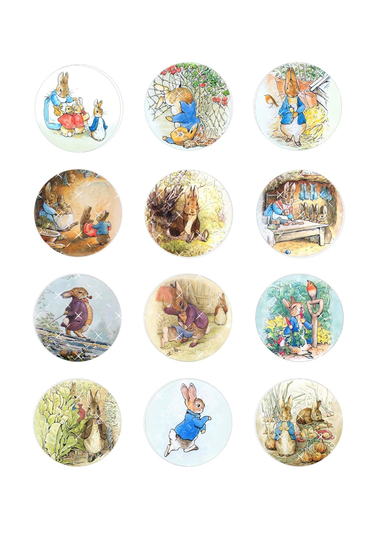 Peter Rabbit Icing Sheet Cupcake Toppers – Cake Toppers by Chloe