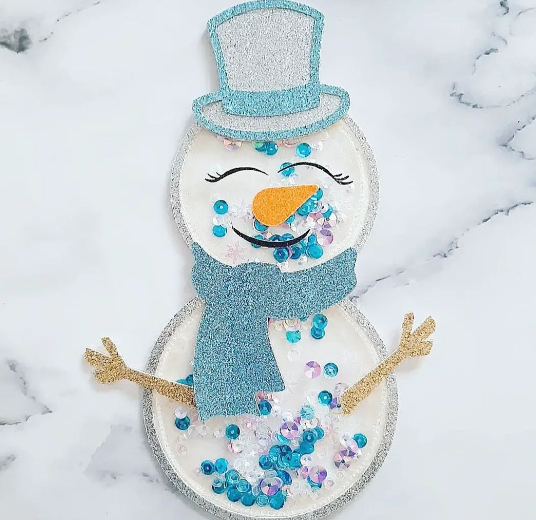 Snowman Sequin Shaker Card Topper