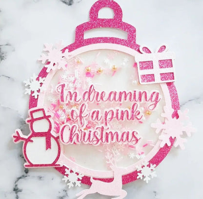 Christmas Sequin Shaker Cake Toppers