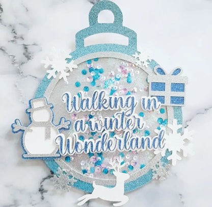 Christmas Sequin Shaker Cake Toppers