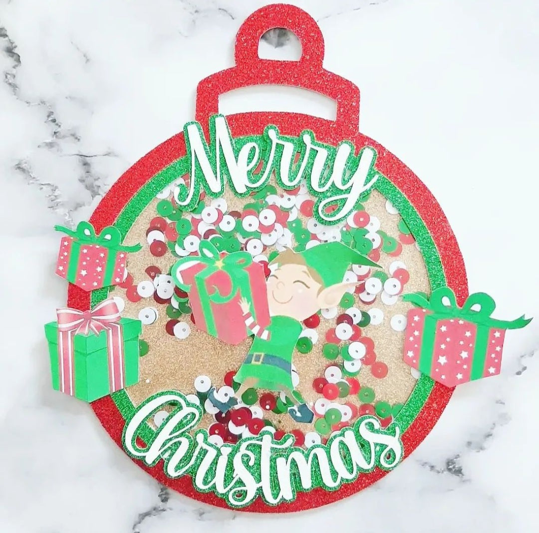 Christmas Sequin Shaker Cake Toppers