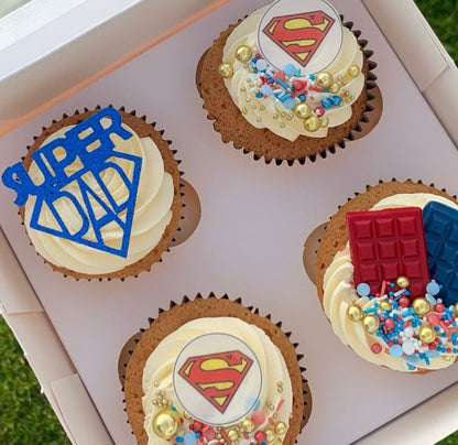 Super Dad Card Cupcake Toppers