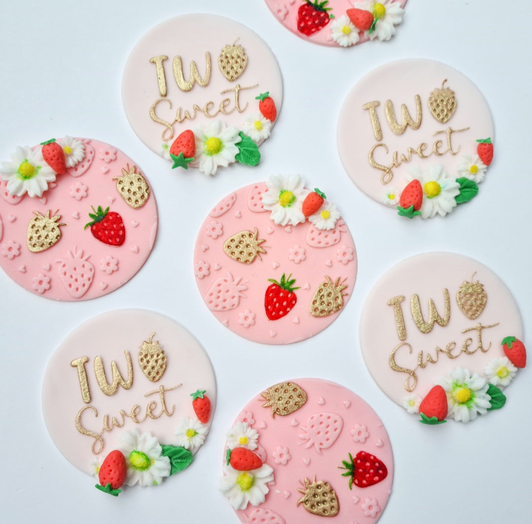 Two Sweet Strawberry Debosser Stamps