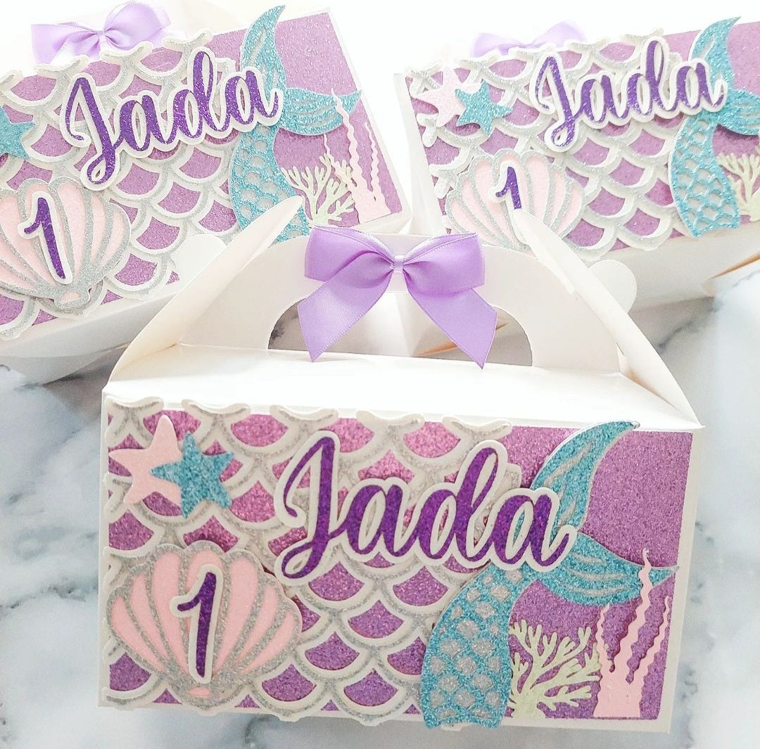 Mermaid, Under the Sea, Decorated Party Boxes