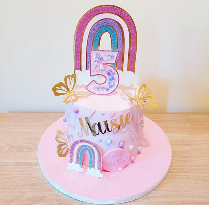 Butterfly #3 Mirror/Glitter Topper