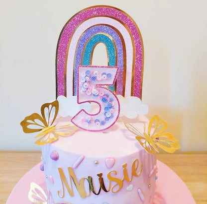 Butterfly #3 Mirror/Glitter Topper