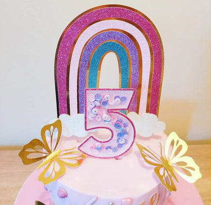 Butterfly #3 Mirror/Glitter Topper