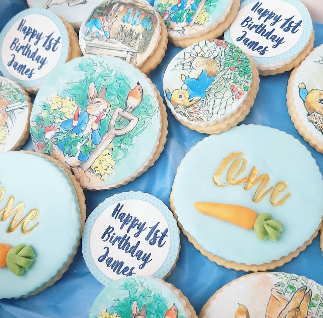 Peter Rabbit Icing Sheet Cupcake Toppers – Cake Toppers by Chloe