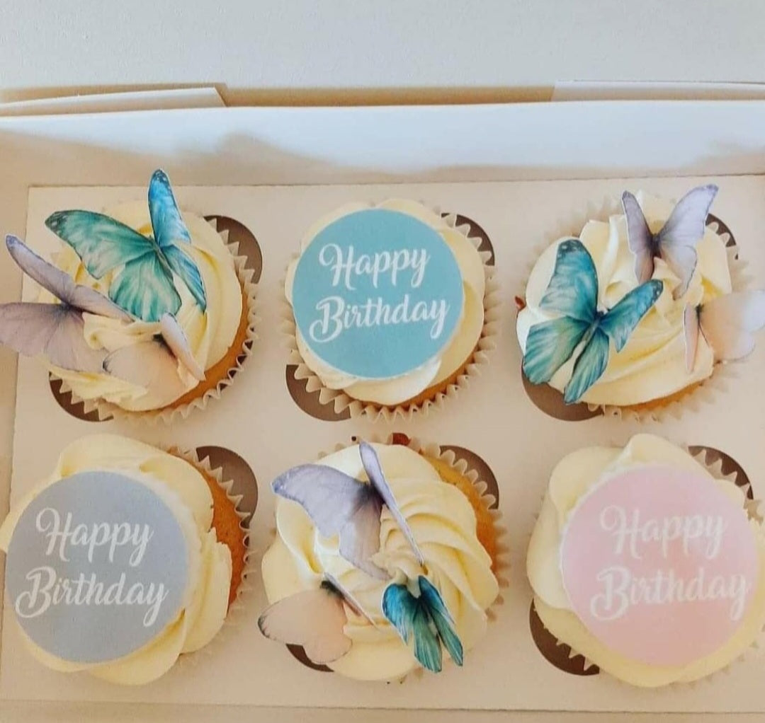 Pastel #2 Rice Paper Butterfly Toppers