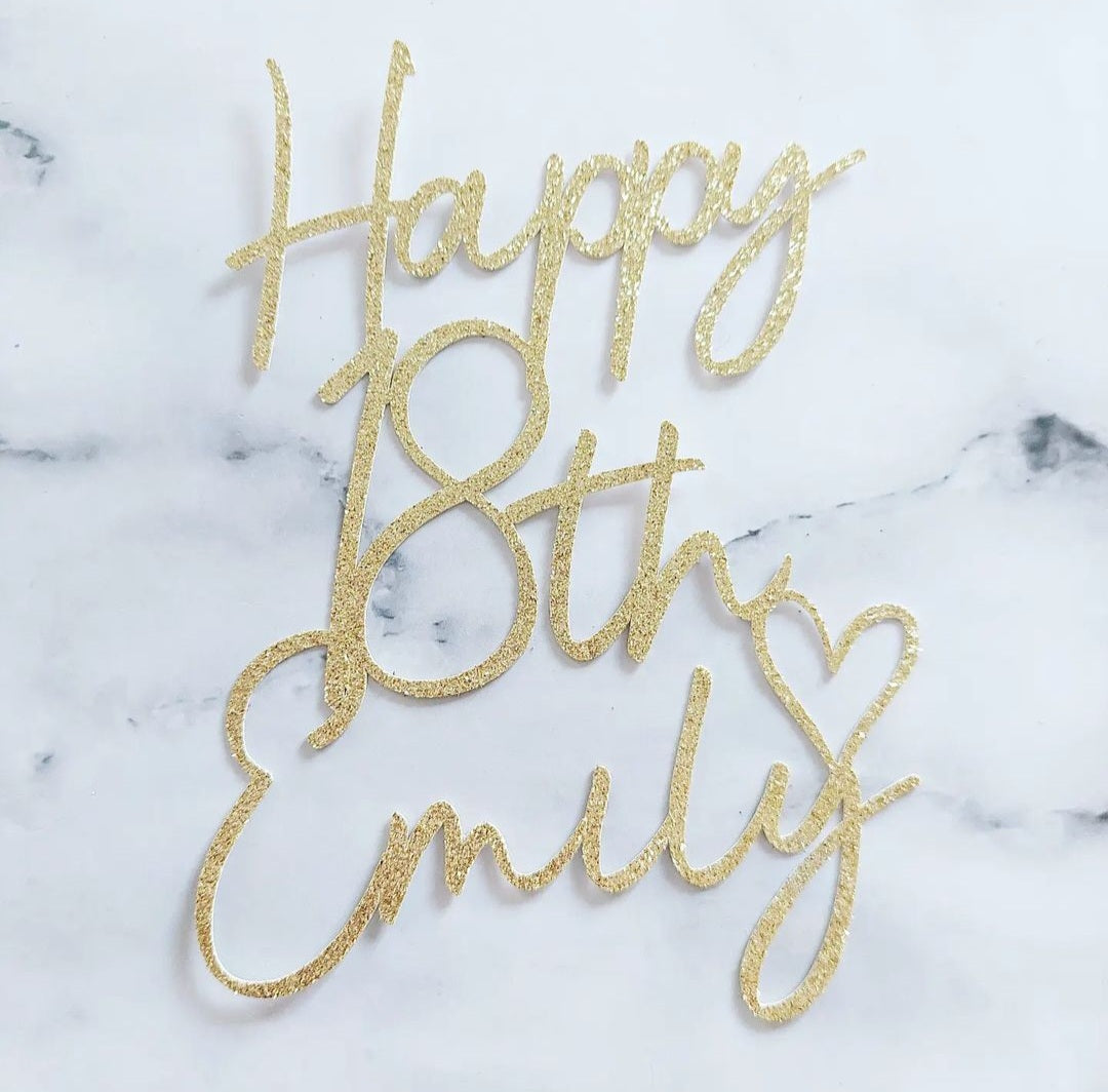 Cake Text Topper Font #1 – Cake Toppers by Chloe