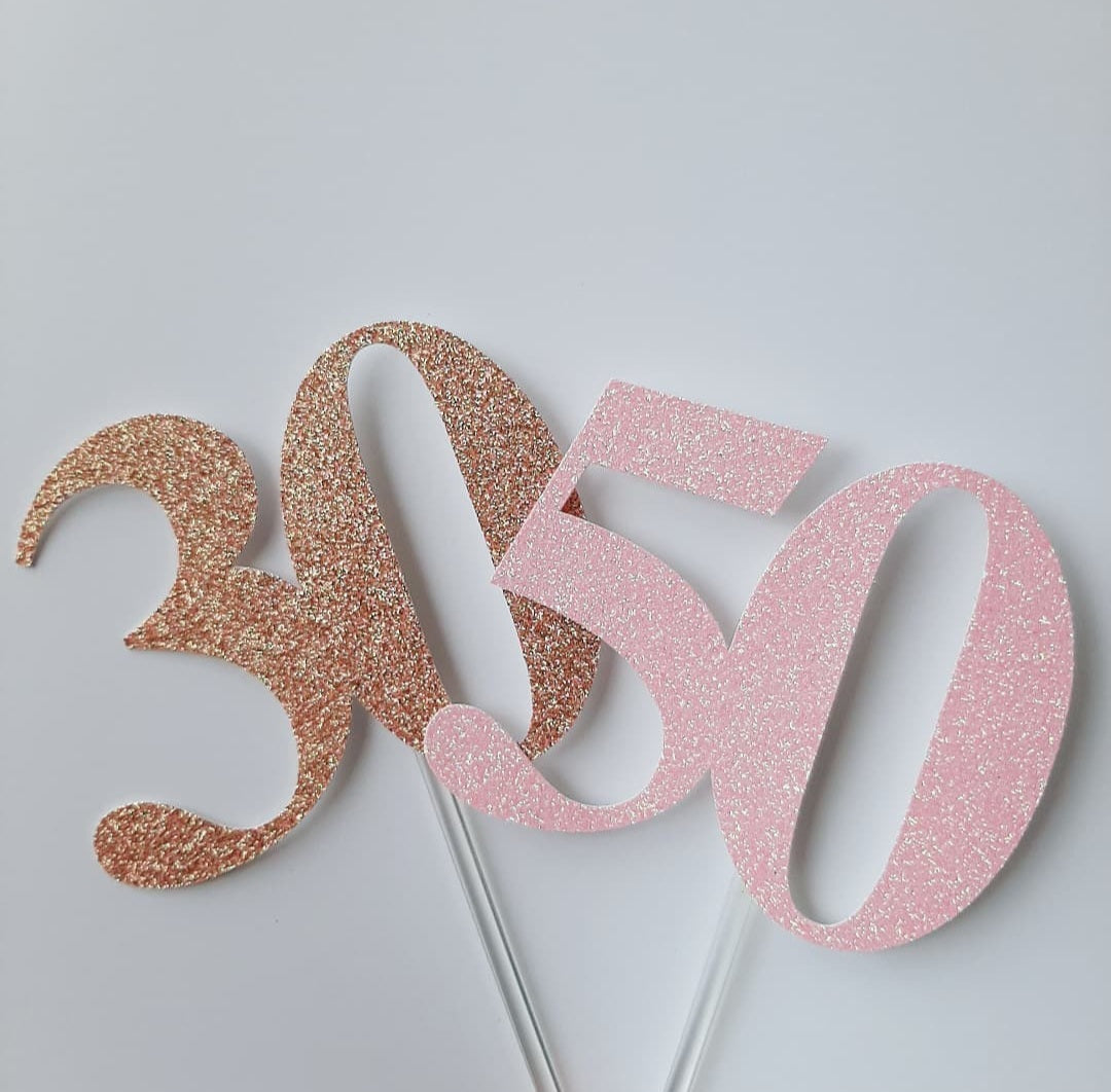 Glitter/Mirror Card Number Topper