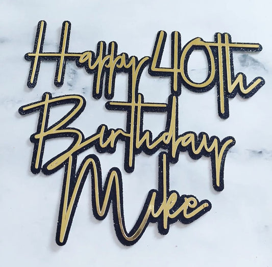 Double Layered Cake Topper Font #7