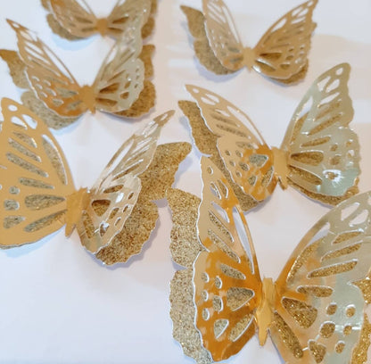 Butterfly #2 Mirror/Glitter Card Toppers