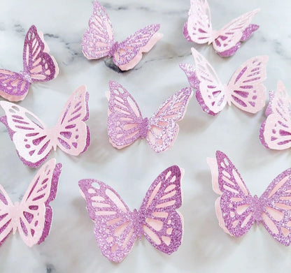 Butterfly #2 Mirror/Glitter Card Toppers