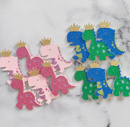 Dinosaur Glitter Card Card Cupcake Toppers