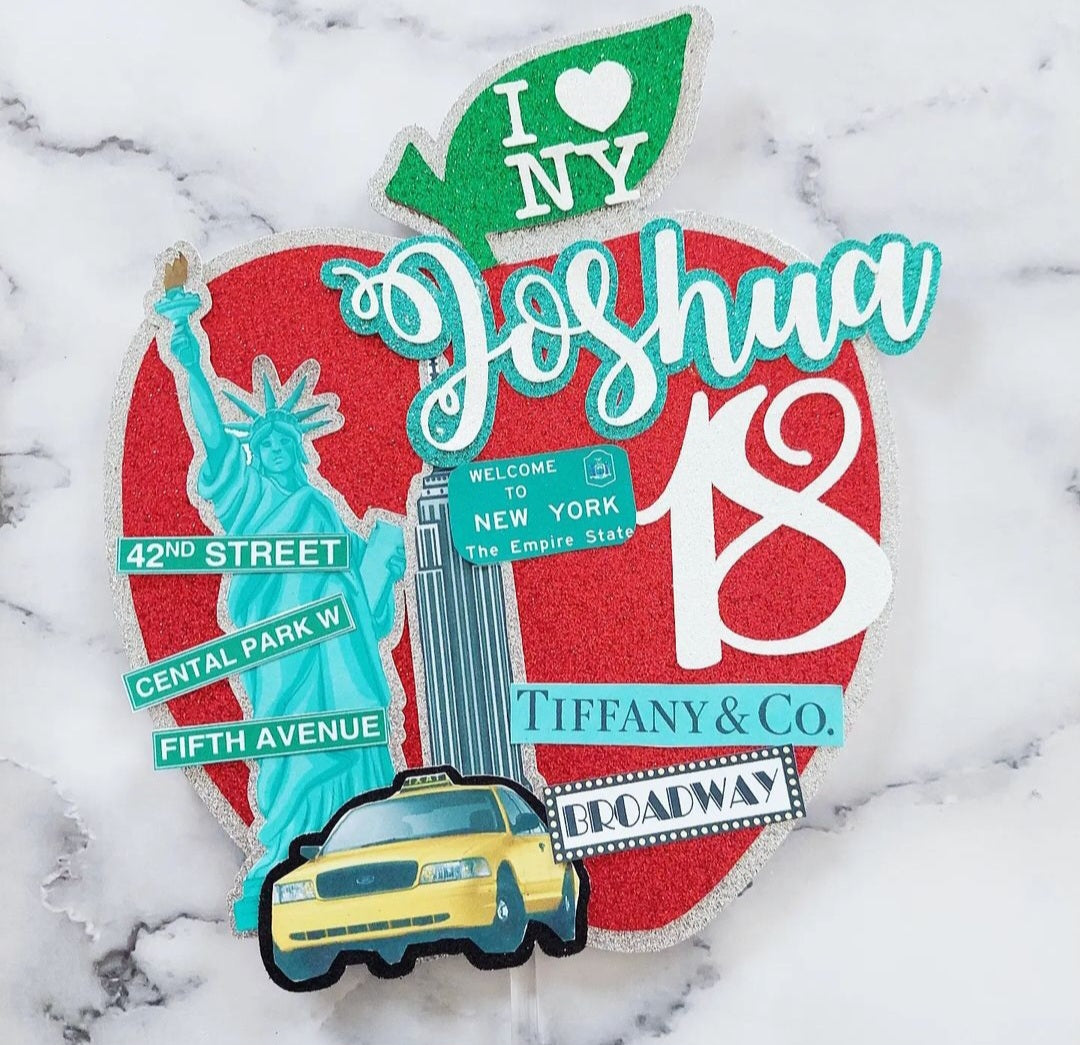 New York Card Cake Topper #1