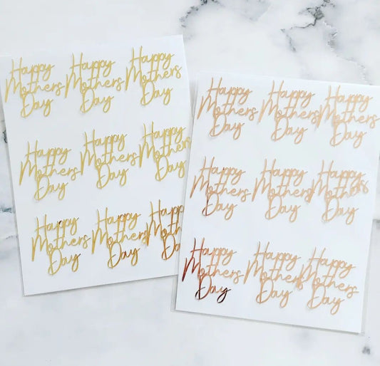 Happy Mother's Day, Mum, Card Cupcake Toppers