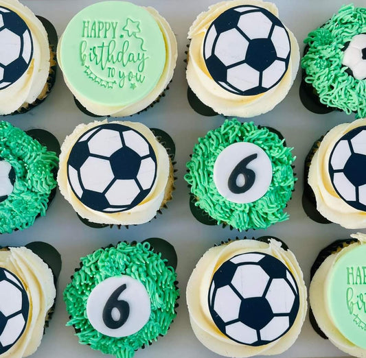 Football Icing Sheet Cupcake Toppers