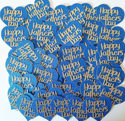 Happy Father's Day Heart Cupcake Toppers