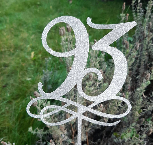 Swirl Number Card Topper