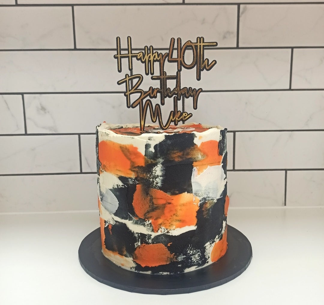 Double Layered Cake Topper Font #7