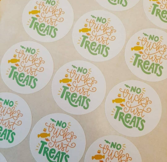 No Tricks Just Treats Stickers