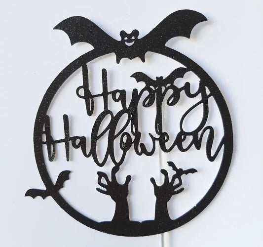 Happy Halloween Card Cake Topper #1