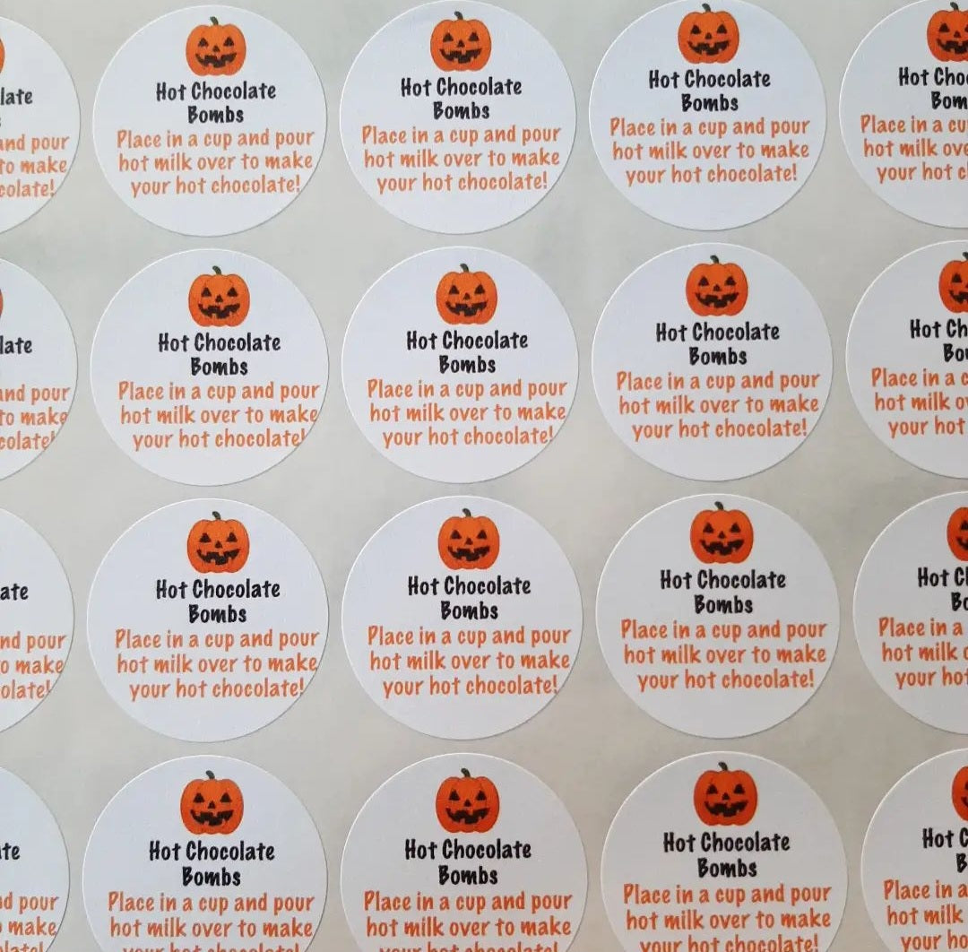 Halloween Hot Chocolate Bomb Stickers