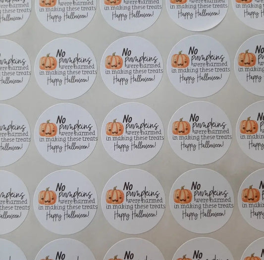 No Pumpkins Were Harmed Stickers