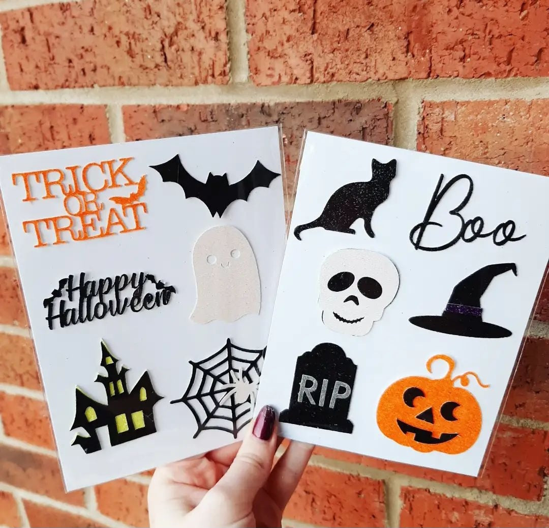 Halloween Card Cupcake Topper Set