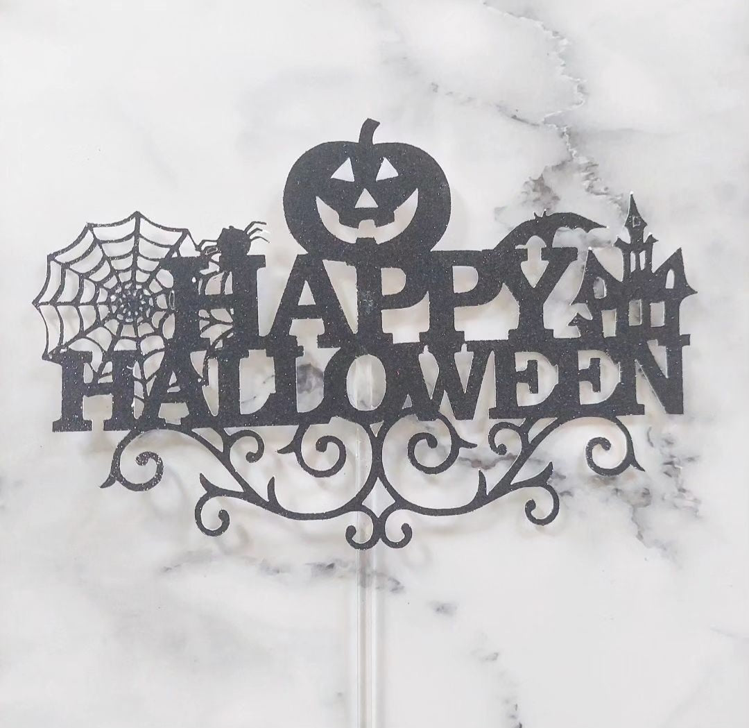 Happy Halloween Card Cake Topper #4