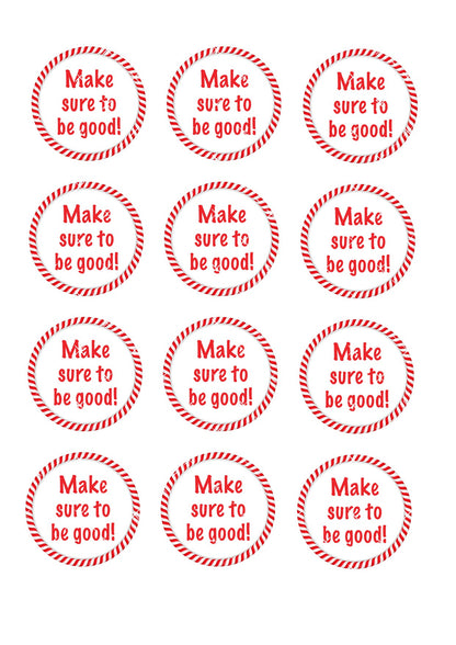 Make sure to be good! Cupcake toppers Icing Sheet