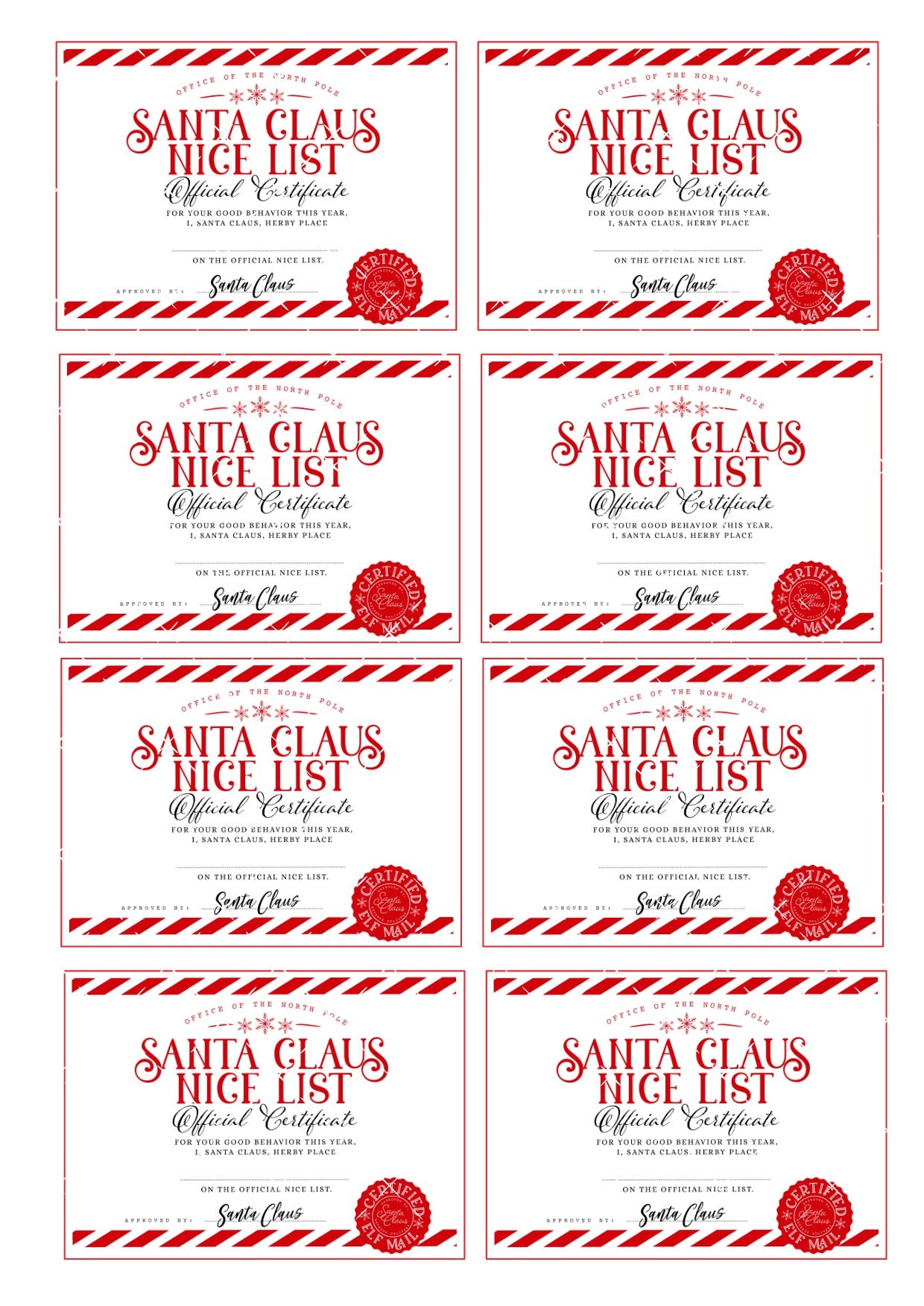 Santa's Nice List Cookie Toppers Icing Sheet